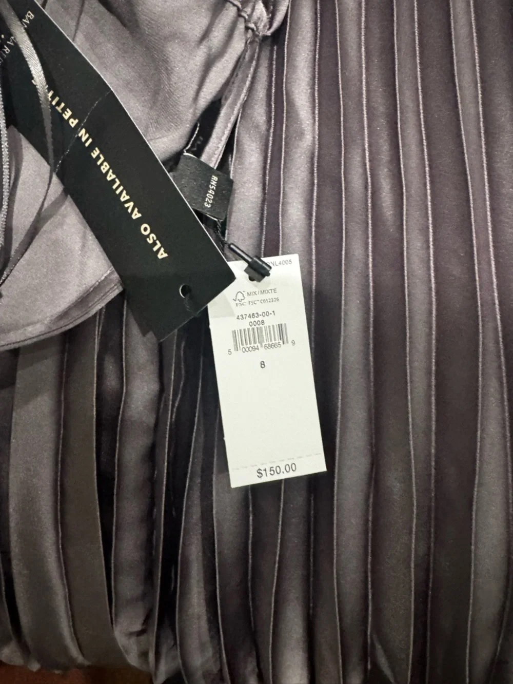 Lavender/Grey Spaghetti-Strap Dress banana republic NWT 8 - Picture 3 of 3